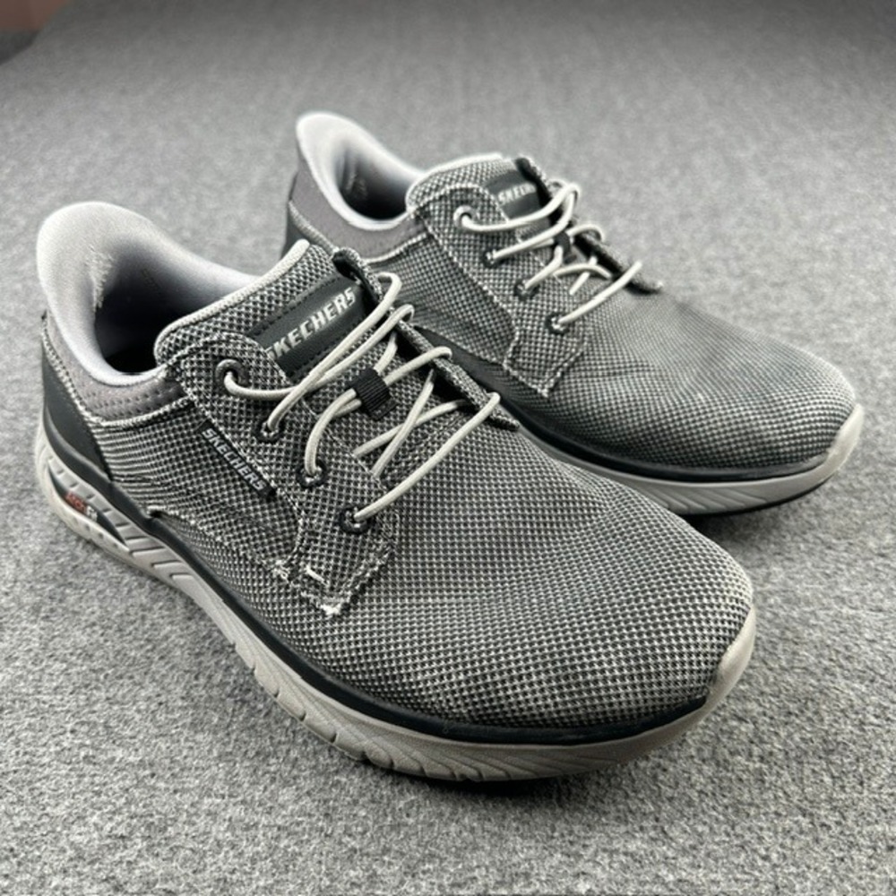 Skechers Slip-ins Relaxed Fit Arch Fit Crosser Ruger Mens 9 Black Grey 205341